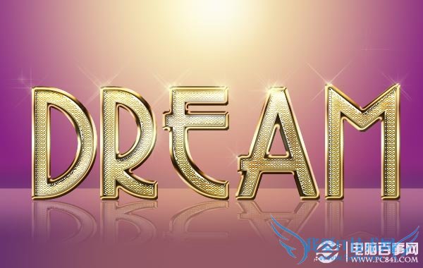 Photoshop创建逼真的黄金钻石字体效果