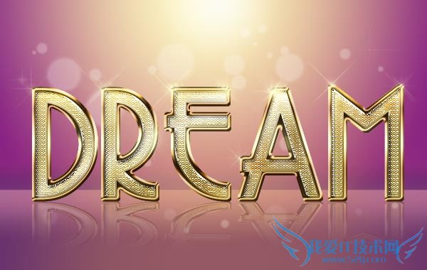 逼真的黄金钻石字体效果