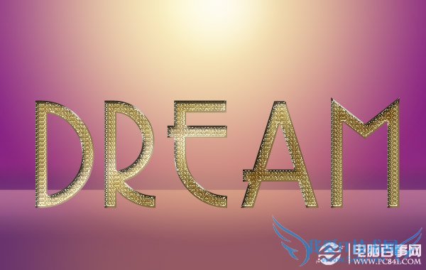 Photoshop创建逼真的黄金钻石字体效果