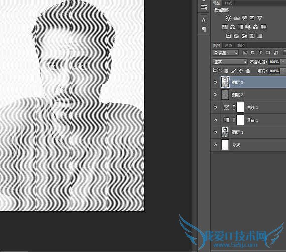 利用滤镜及图层叠加制作复古半调纹理人像