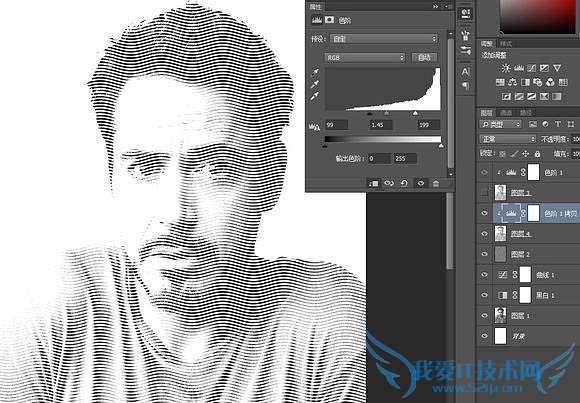 利用滤镜及图层叠加制作复古半调纹理人像