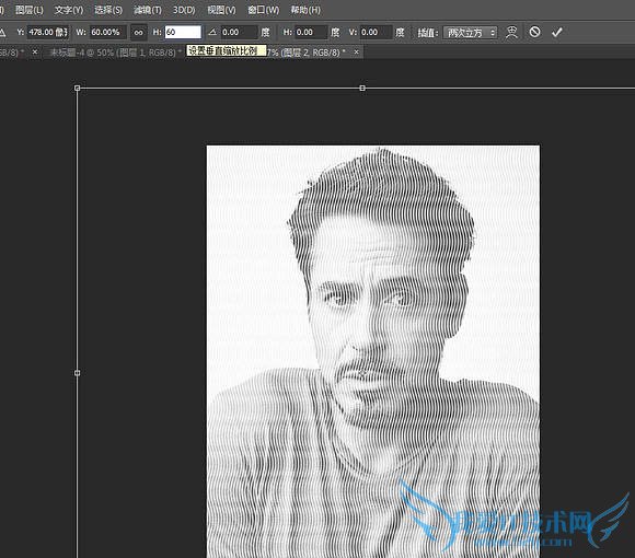 利用滤镜及图层叠加制作复古半调纹理人像