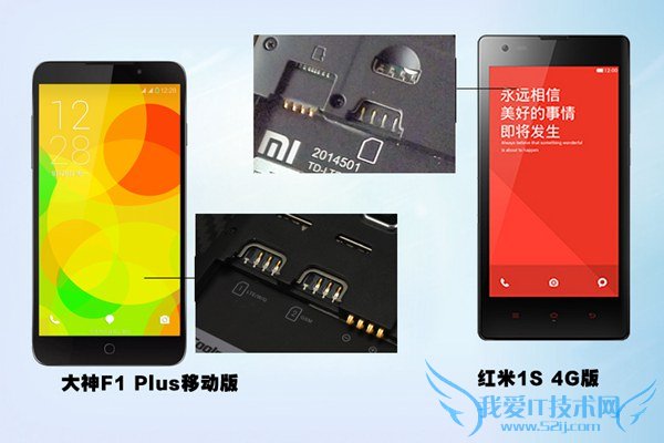 大神F1 Plus和红米1S 4G哪个好 区别对比评测