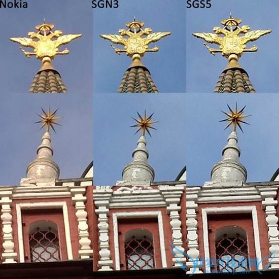 诺基亚1520、三星Note3、三星S5拍照样张细节对比