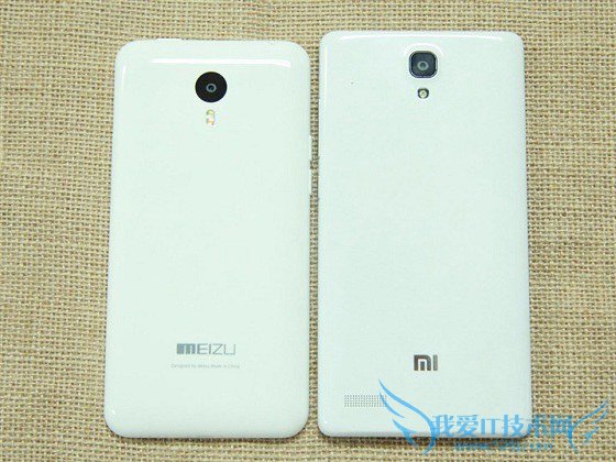 红米Note和魅蓝Note背面外观对比