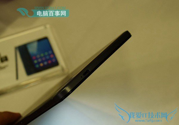 华为荣耀X1黑色版机身底部外观(底部有USB数据接口)