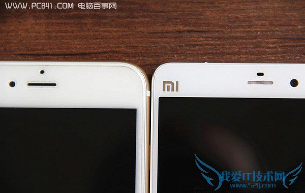 小米Note和iPhone6 Plus屏幕边框对比