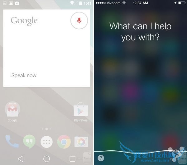 Android L和iOS8语音界面对比