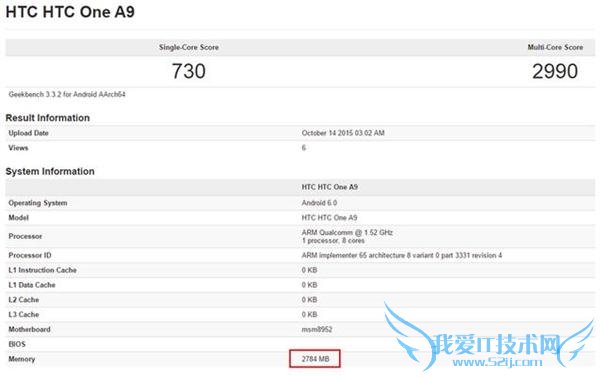 HTC One A9 售价首曝光 10 月 20 日发布或有 3GB 高配版