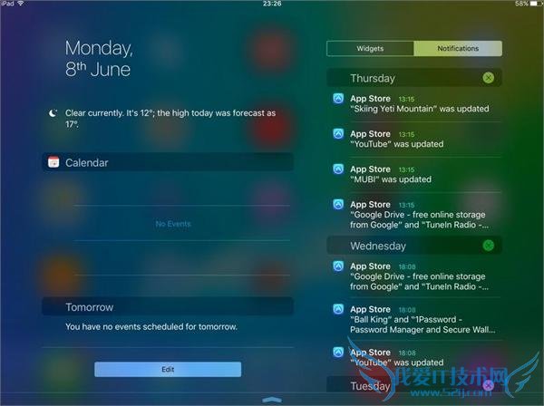 iPad 横向模式下更好的通知