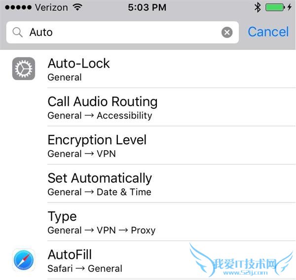 设置的轻松搜索