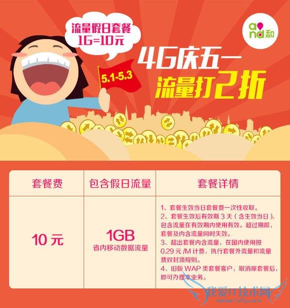 中国移动假日流量