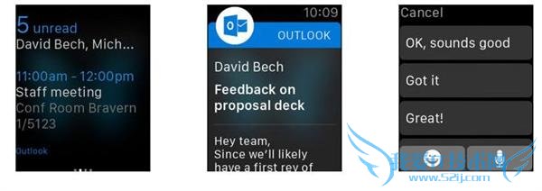 ΢Ƴ Apple Watch  Outlook ɲ鿴