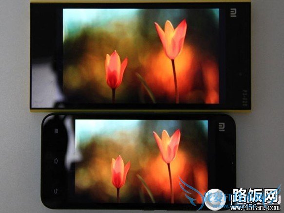 小米3与小米2屏幕外观效果对比
