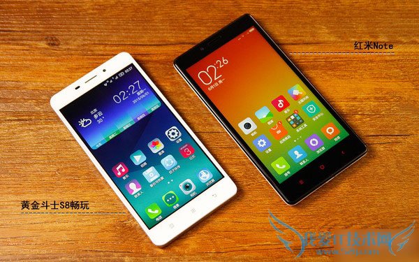 黄金斗士S8畅玩和红米Note对比,哪款手机更好?