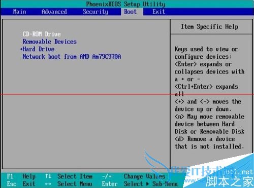 PhoenixBIOS设置开机启动顺序的操作教程