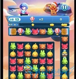 在天天爱消除跨年冬夜9关通关的方法步骤