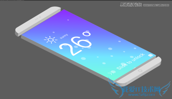 如何使用Illustrator绘制时尚立体效果的智能手机?