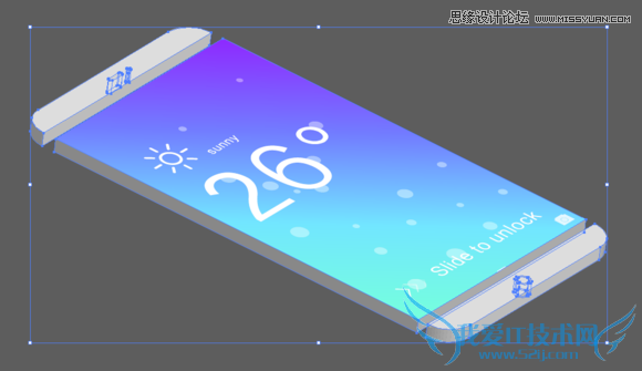 如何使用Illustrator绘制时尚立体效果的智能手机?