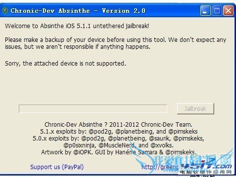 ios越狱时提示sorry,the attached device is not supported错误 怎么办?