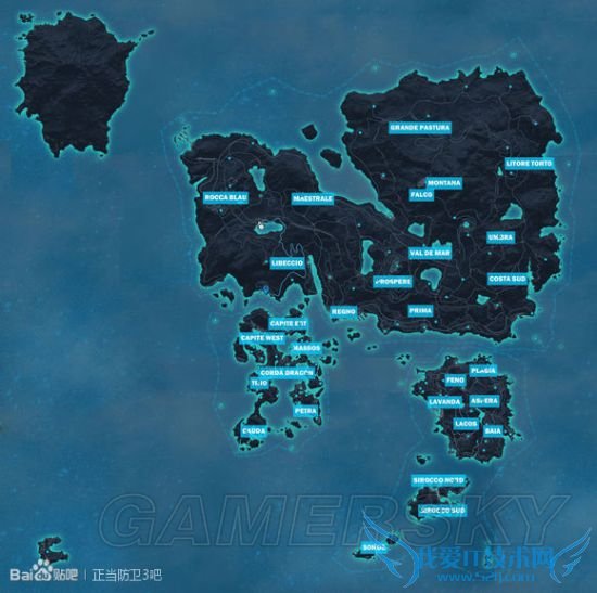 正当防卫3全地图各省据点位置的详细介绍