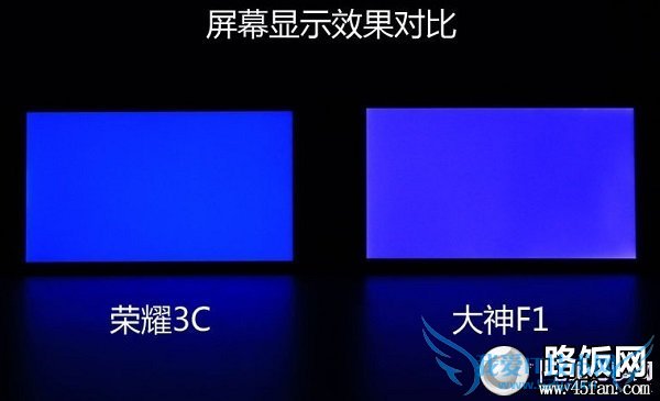 荣耀3C和大神F1屏幕画质显示效果对比