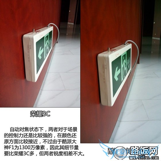 荣耀3C和大神F1室内拍照样张对比图片