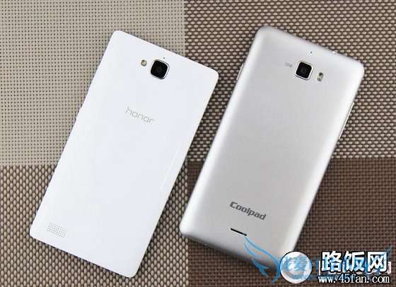 酷派大神F1和华为荣耀3C背面外观对比