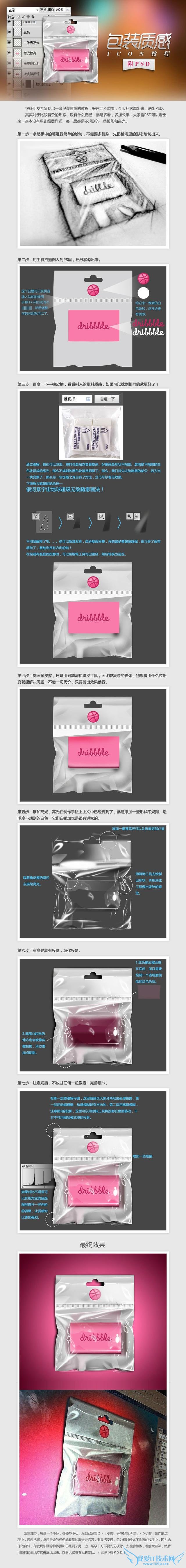 橡皮包装和眼镜盒的ps质感表现的全面展示