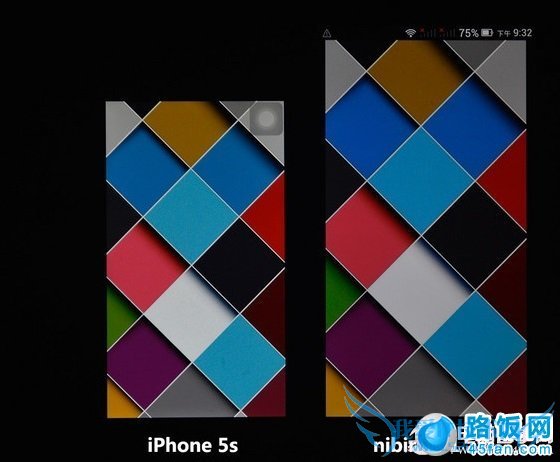 nibiru H1与iPhone5S屏幕色彩对比