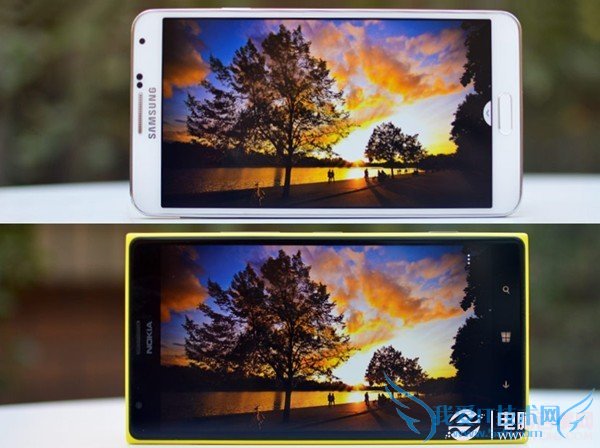 三星Note3和诺基亚1520屏幕对比