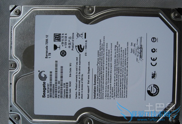 希捷1t硬盘安装
