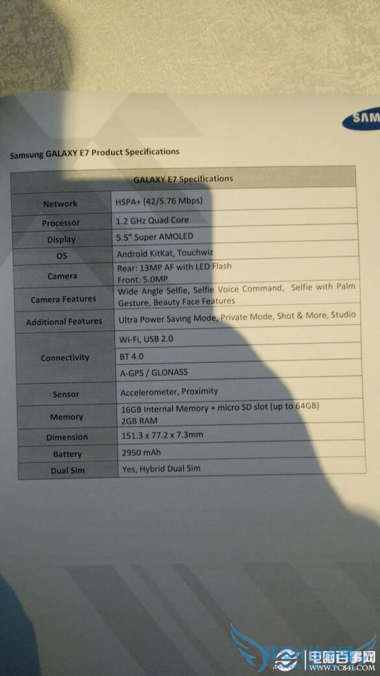 Galaxy E7ôGalaxy E7ò