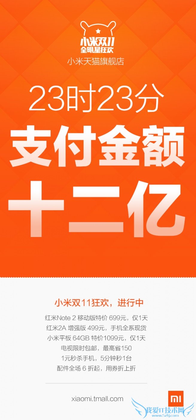 小米双11成交额多少 2015小米双11成交额汇总