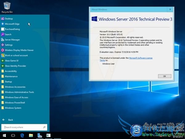 海量截图+下载:Windows Server 2016第三技术预览版泄露