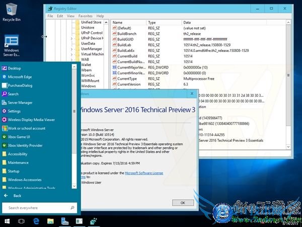 海量截图+下载:Windows Server 2016第三技术预览版泄露