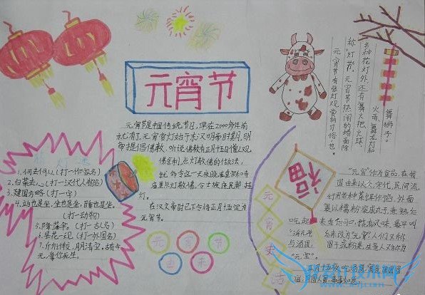 关于元宵节的手抄报图片