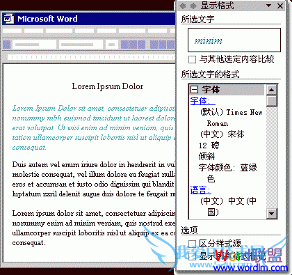 怎么样用Word2003查看格式详细信息