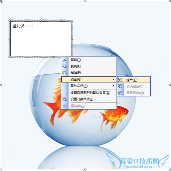 组合文本框和图片