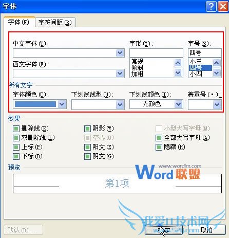 定义Word2007文档新编号的格式