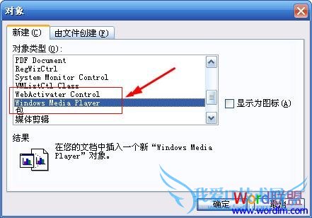 选中Windows Media player