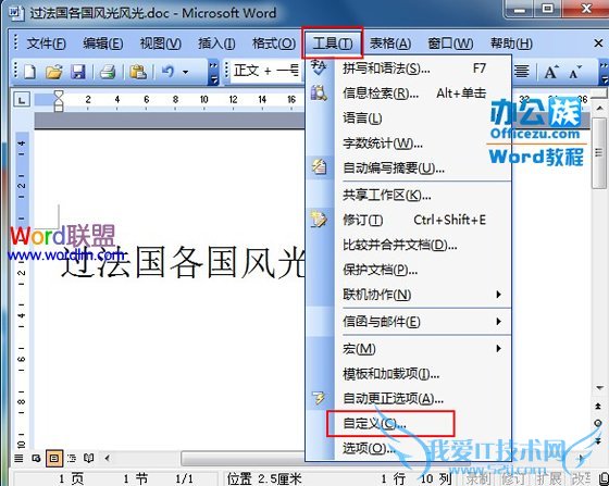 工具中的自定义