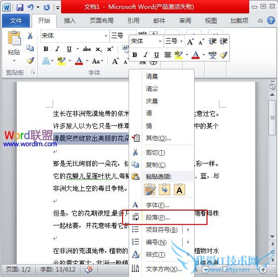 Word2010中设置两端对齐、分散对齐方法