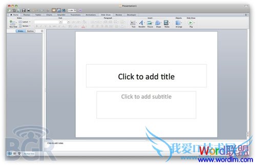 Office 2011 中 Excel 界面