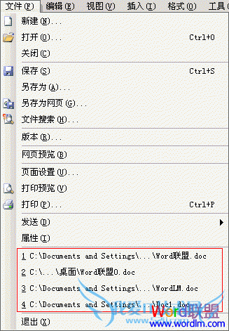 最近使用过的文档记录