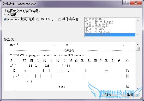 Word2007打开后出现空白文档和乱码