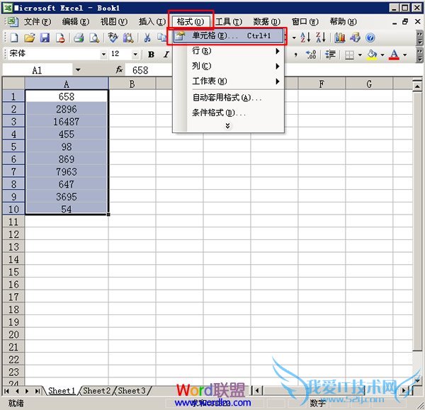 选择“单元格”命令