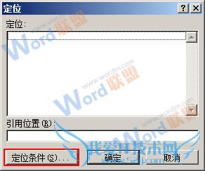 单击定位条件选项