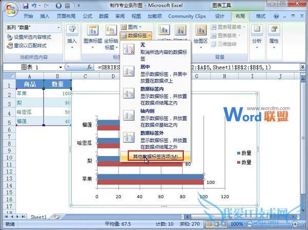 Excel2007图表制作:专业条形图