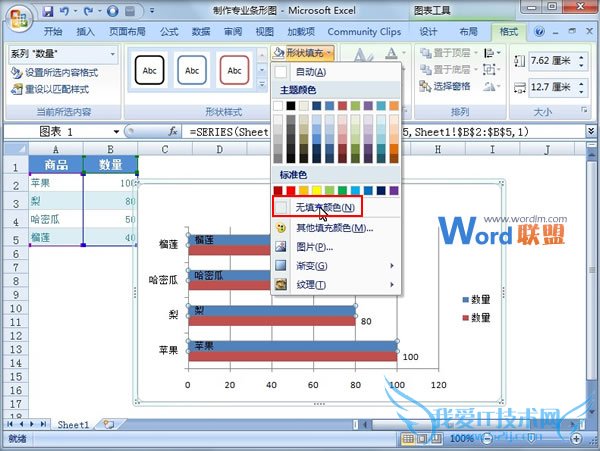 Excel2007图表制作:专业条形图